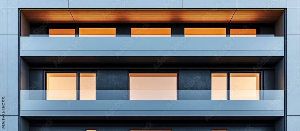 Aufkleber Exterior of contemporary architecture Abstract background of a building. with copy space image. Place for adding text or design