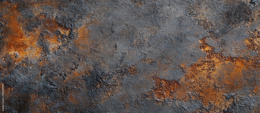 Poster Abstract rusty metal texture background close up and macro shot gray painted color industrial material. with copy space image. Place for adding text or design