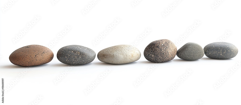 Leinwandbilder stones set apart on a white background. with copy space image. place for adding text or design