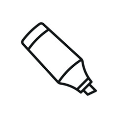Highlighter icon with a clean and minimalistic look, perfect for enhancing stationery, office, or productivity-themed projects