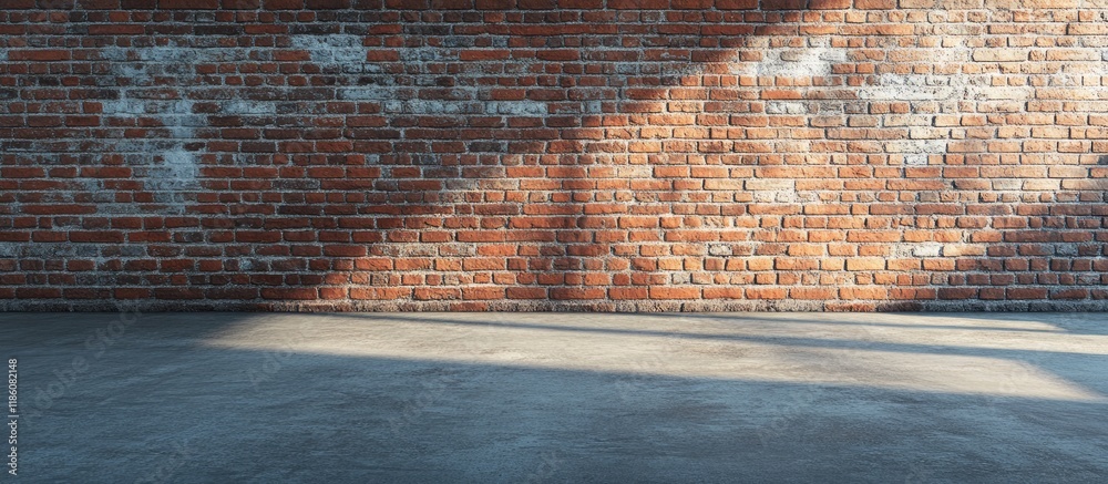 Poster block brick wall backdrop. with copy space image. place for adding text or design