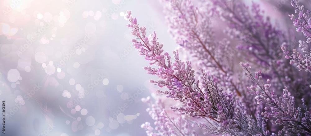 Fototapete heather bouquet shallow focus depth. with copy space image. place for adding text or design
