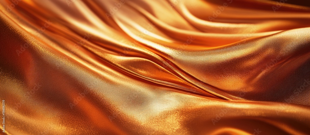 Fototapete Copper and gold textile background featuring pattern and texture. with copy space image. Place for adding text or design