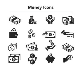 Fototapeta premium Money Icons set stock illustration