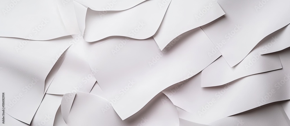 Poster Blank sheets of paper on a white backdrop. with copy space image. Place for adding text or design