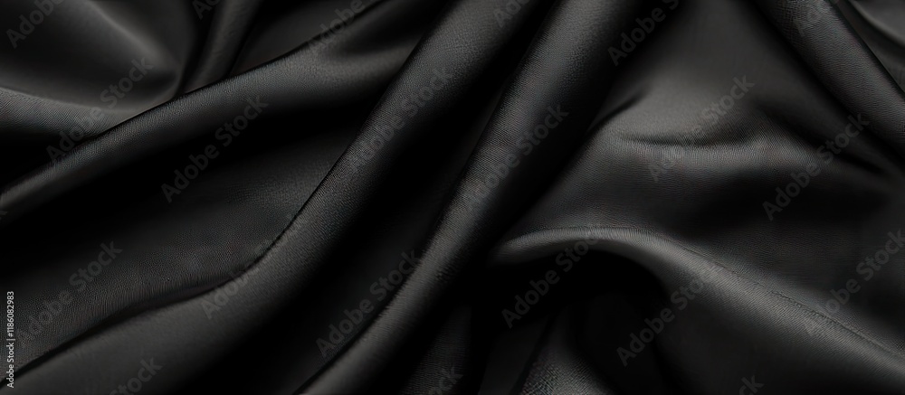 Poster Black textile texture suitable for a background vertical. with copy space image. Place for adding text or design