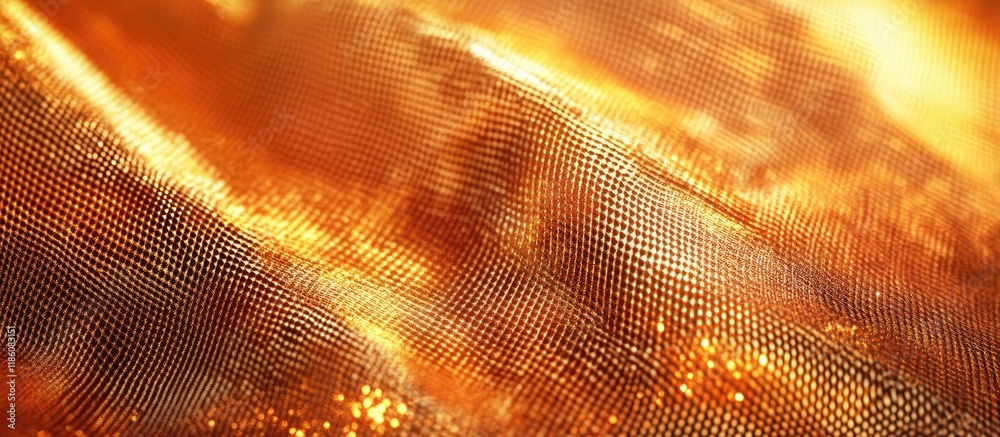 Poster Copper and gold textile background featuring pattern and texture. with copy space image. Place for adding text or design