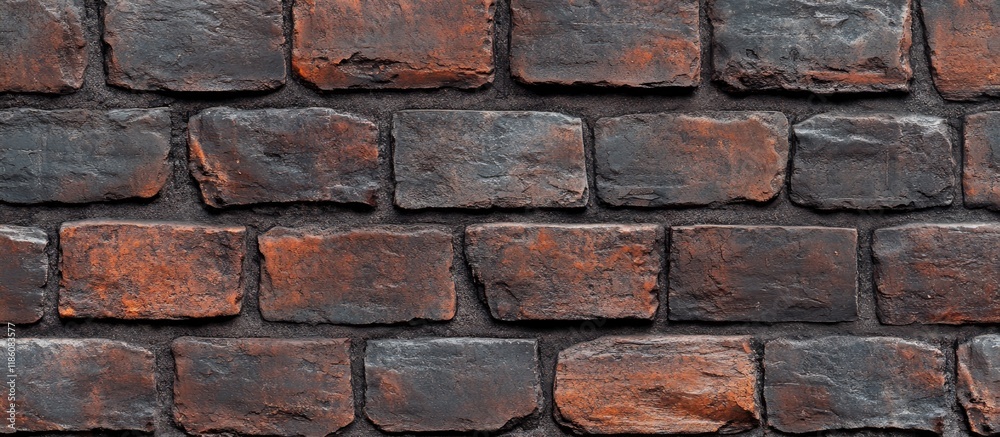 Poster Block brick wall backdrop. with copy space image. Place for adding text or design