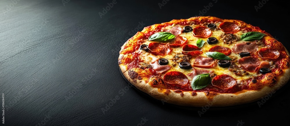 Aufkleber comprising a typically round flattened base of leavened wheat dough topped with tomatoes cheese and 