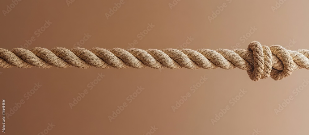 Poster Long rope against a colored background. with copy space image. Place for adding text or design