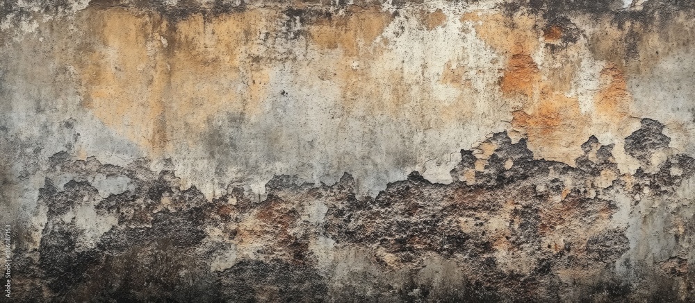 Aufkleber Aged weathered wall with a grunge background or texture. with copy space image. Place for adding text or design