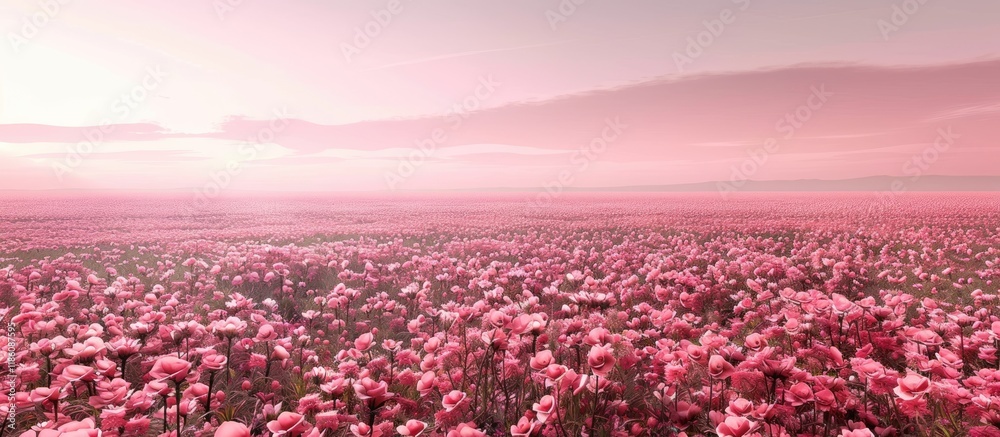 Poster field of flowers for backdrop. with copy space image. place for adding text or design