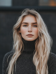Nordic Elegance: Portrait of a Modern Scandinavian Woman.