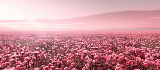 Field of flowers for backdrop. with copy space image. Place for adding text or design