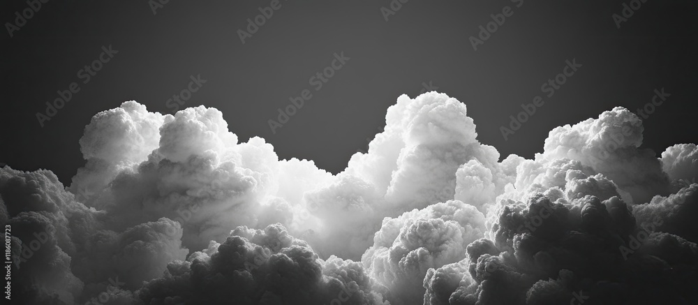 Poster Dark clouds in the sky. with copy space image. Place for adding text or design
