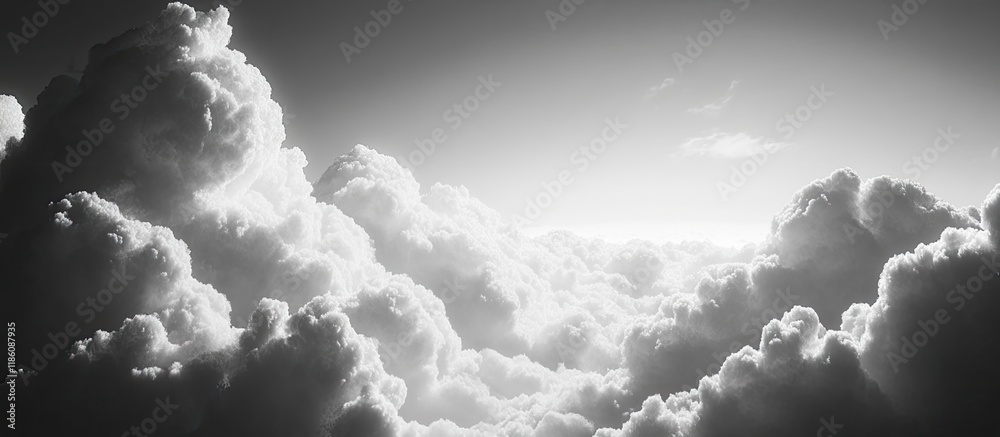 Poster Dark clouds in the sky. with copy space image. Place for adding text or design