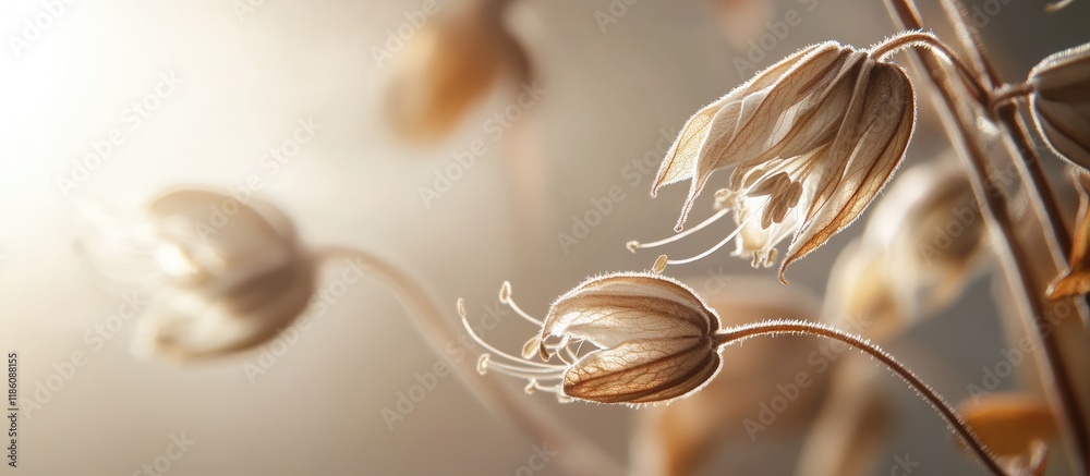 Leinwandbilder clematis seed in the autumn season. with copy space image. place for adding text or design