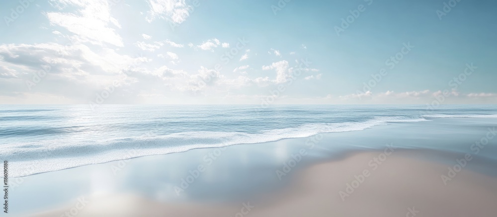 Aufkleber Ocean and shoreline. with copy space image. Place for adding text or design