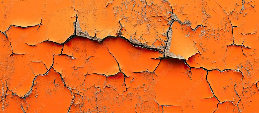Leinwandbilder wall surface for backdrop paint color corvette hue orange features cracks dents and cavities. with c