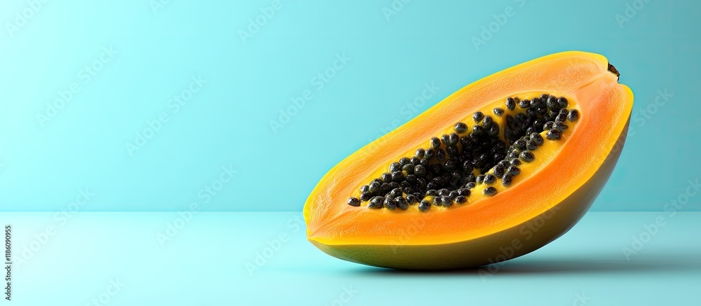 Fototapete papaya. with copy space image. place for adding text or design