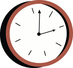 Minimalist Wall Clock Illustration