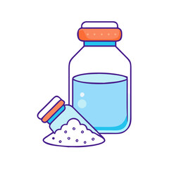 bath salts vector icon, singles awareness vector illustration - simple illustration of bath salts perfect for logos, and self love -themed designs.