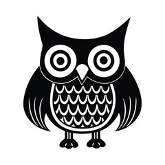 owl on white background