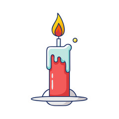 candle burning vector icon, singles awareness vector illustration - simple illustration of candle burning perfect for logos, and self love -themed designs.