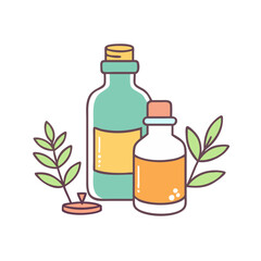 essential oils vector icon, singles awareness vector illustration - simple illustration of essential oils perfect for logos, and self love -themed designs.