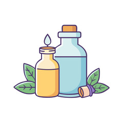 essential oils vector icon, singles awareness vector illustration - simple illustration of essential oils perfect for logos, and self love -themed designs.