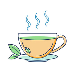 healing tea vector icon, singles awareness vector illustration - simple illustration of healing tea perfect for logos, and self love -themed designs.