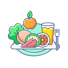 healthy meal vector icon, singles awareness vector illustration - simple illustration of healthy meal perfect for logos, and self love -themed designs.