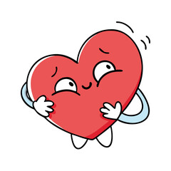 heart hugging itself vector icon, singles awareness vector illustration - simple illustration of heart hugging itself perfect for logos, and self love -themed designs.
