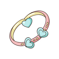 heart bracelet vector icon, singles awareness vector illustration - simple illustration of heart bracelet perfect for logos, and self love -themed designs.