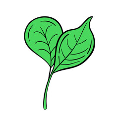 heart leaf vector icon, singles awareness vector illustration - simple illustration of heart leaf perfect for logos, and self love -themed designs.