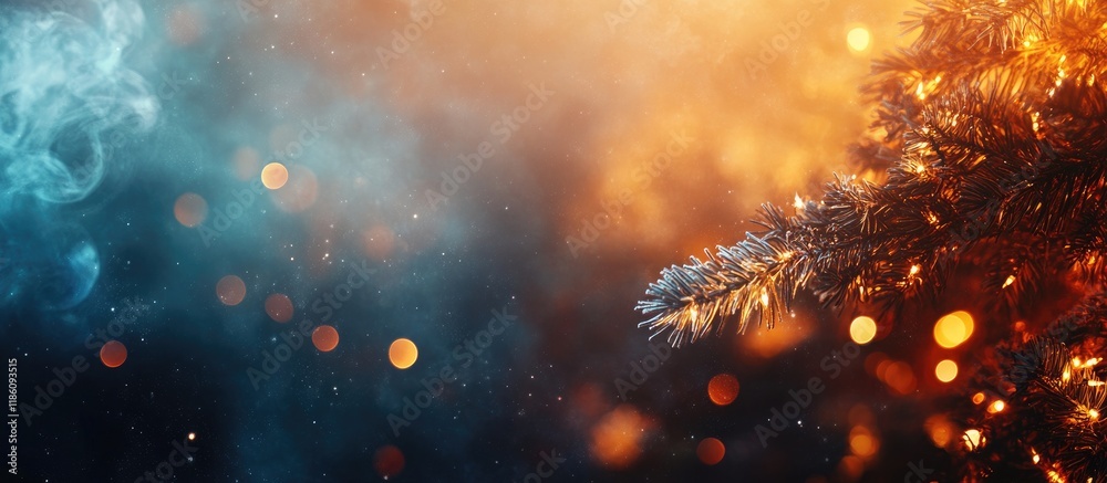 Leinwandbilder christmas and new year background image featuring a smoke effect suitable for greeting cards banners