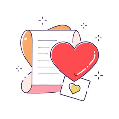 love letter to self vector icon, singles awareness vector illustration - simple illustration of love letter to self perfect for logos, and self love -themed designs.