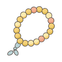 meditation beads vector icon, singles awareness vector illustration - simple illustration of meditation beads perfect for logos, and self love -themed designs.