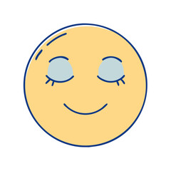 peaceful face emoji vector icon, singles awareness vector illustration - simple illustration of peaceful face emoji perfect for logos, and self love -themed designs.