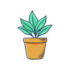 plant in pot vector icon, singles awareness vector illustration - simple illustration of plant in pot perfect for logos, and self love -themed designs.