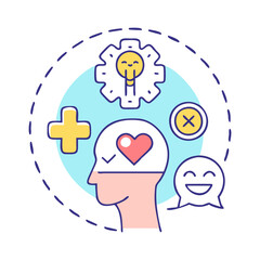positive mind vector icon, singles awareness vector illustration - simple illustration of positive mind perfect for logos, and self love -themed designs.