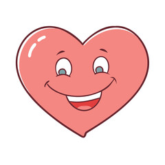 smiling heart vector icon, singles awareness vector illustration - simple illustration of smiling heart perfect for logos, and self love -themed designs.