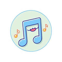 soothing music note vector icon, singles awareness vector illustration - simple illustration of soothing music note perfect for logos, and self love -themed designs.