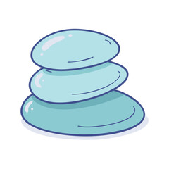 spa stones vector icon, singles awareness vector illustration - simple illustration of spa stones perfect for logos, and self love -themed designs.