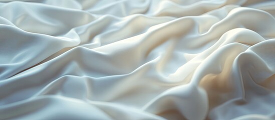 Obraz premium Close up of bed sheets featuring copyspace
