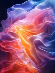 Obraz premium A background of a vibrant gradient shifting from neon pink to electric blue. 