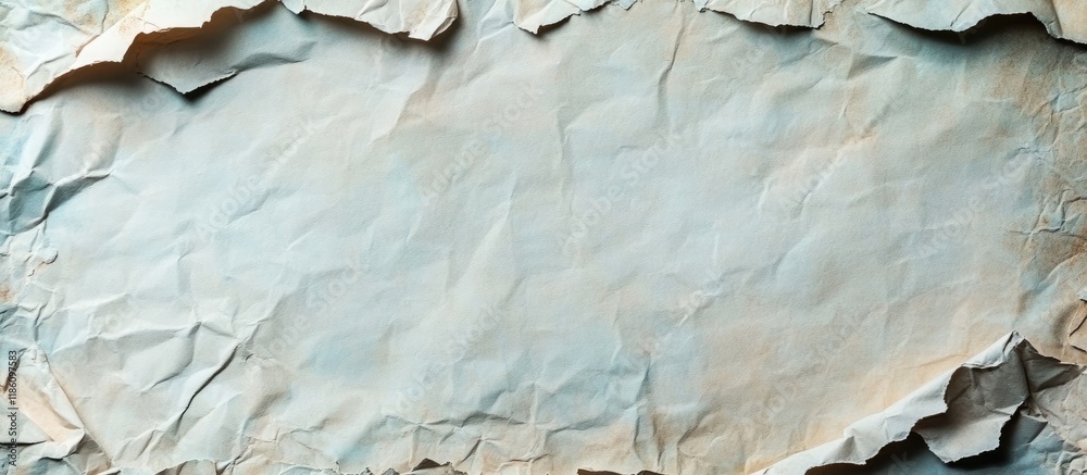 Leinwandbilder old grunge creased crumpled paper texture background with ripped torn vintage collage posters and pl