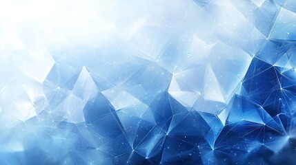 Obraz premium Abstract blue geometric background with light effects.