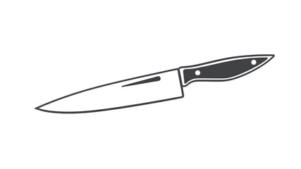 Knife icon vector, Kitchen knife icon on white background, Vector illustration. Generative AI