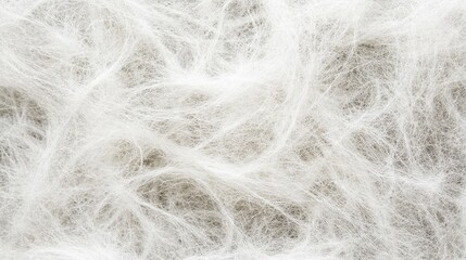 Soft Abstract Texture of White Delicate Natural Fiber Close-Up